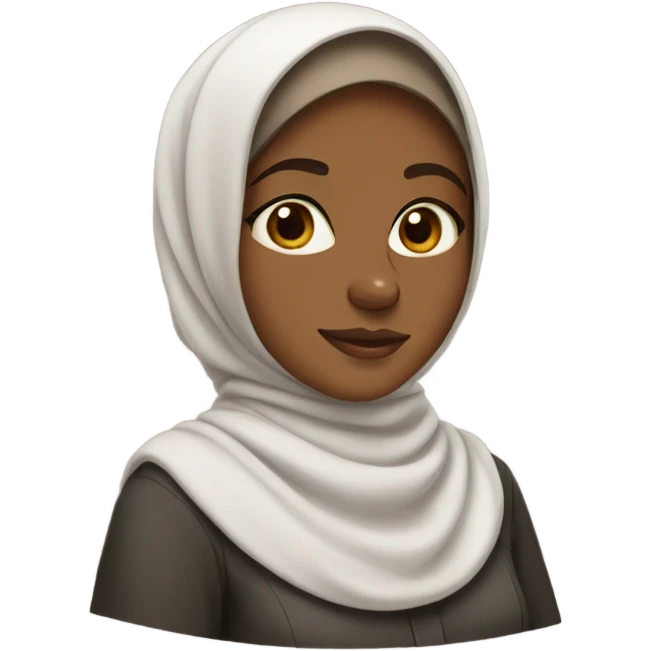 Brown girl wearing a hijab emoji