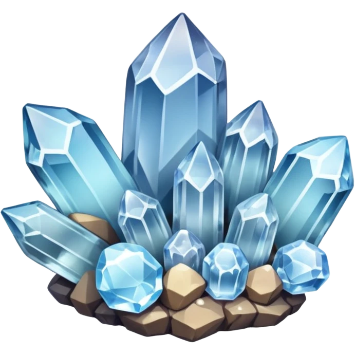 A cluster of quartz crystals catching the light.



































































 emoji