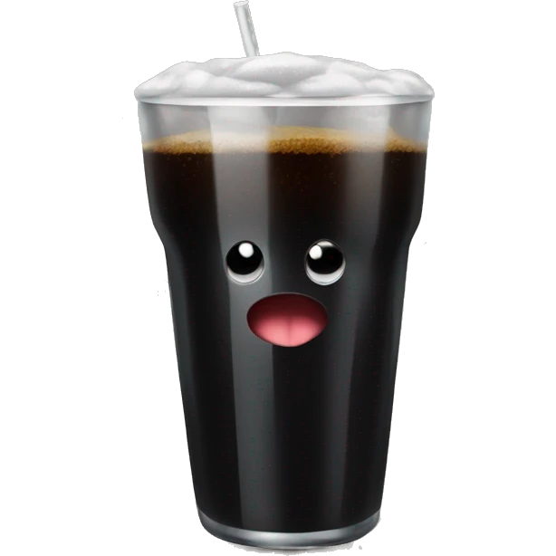 black drink with foum on top emoji