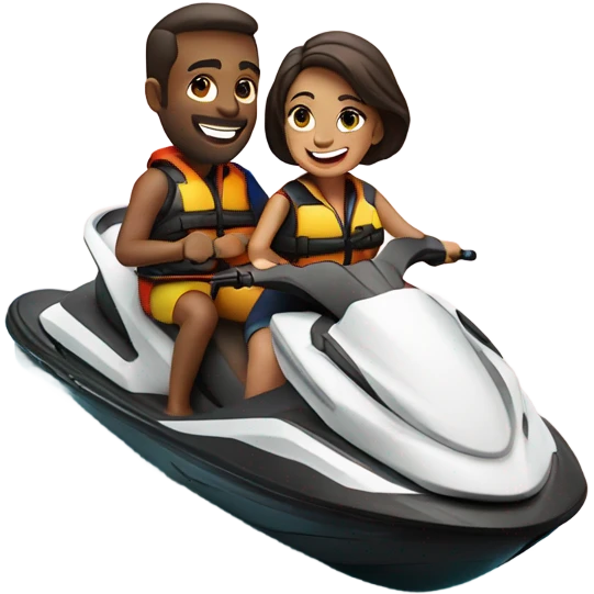 A couple on a jet ski emoji