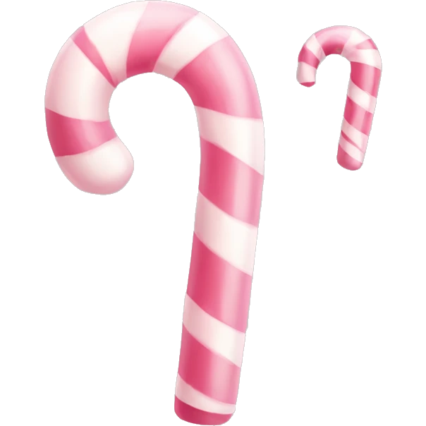 pale pink candy cane emoji