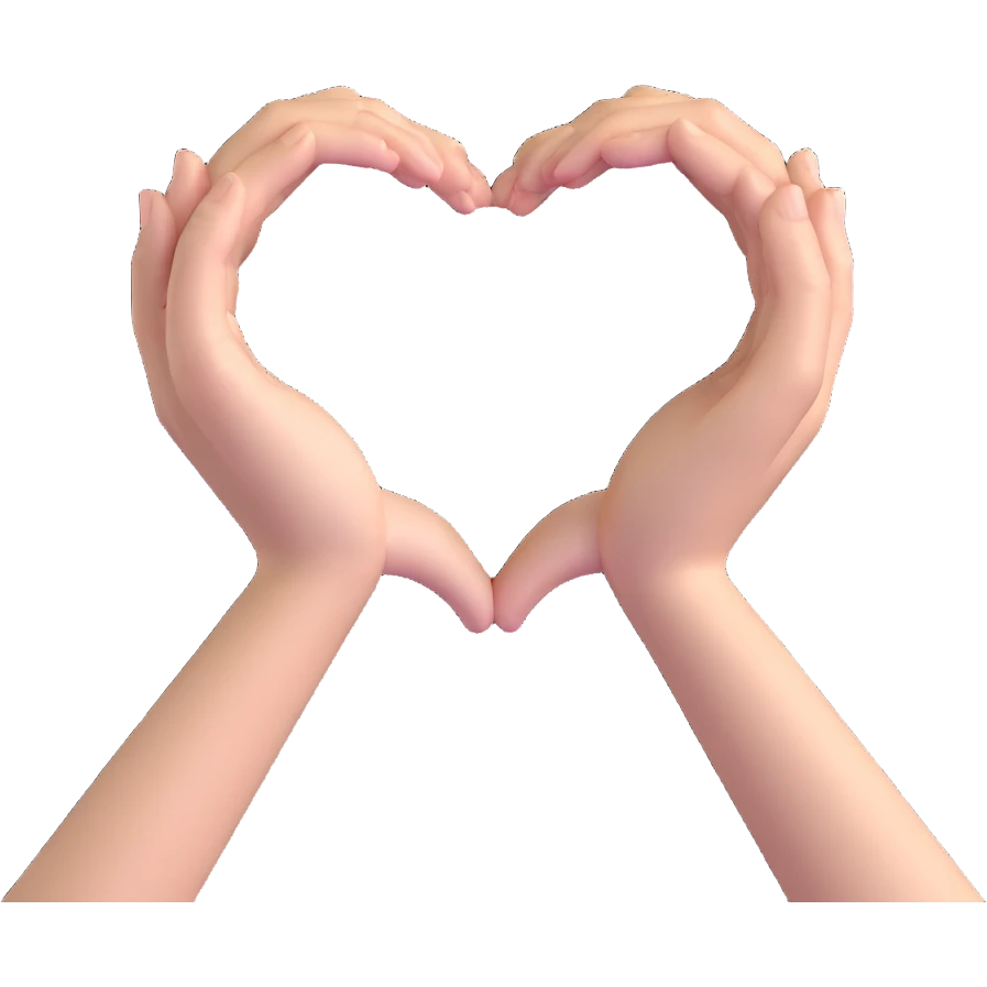 hands forming a heart shape emoji
