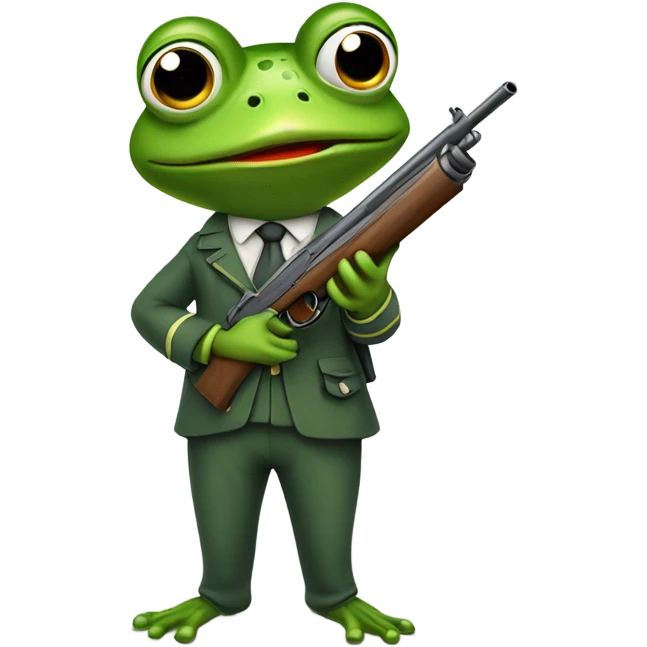 Pepe frog shooting school emoji
