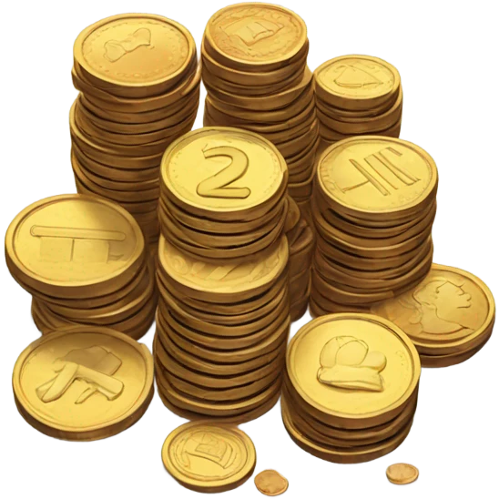 coins stacked emoji