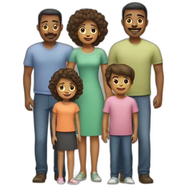 father, mother with children emoji
