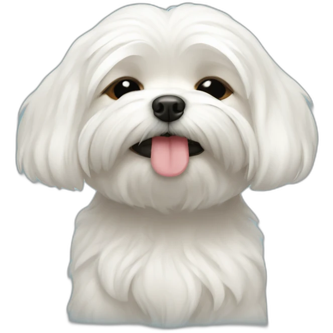 maltese dog closed eyes kissing emoji