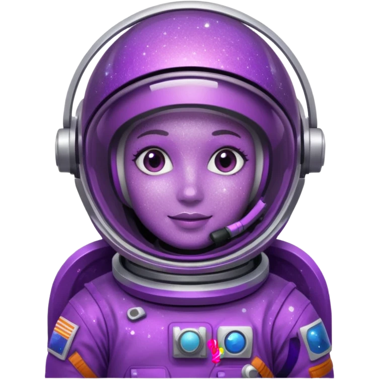 glitter purple astronaut emoji