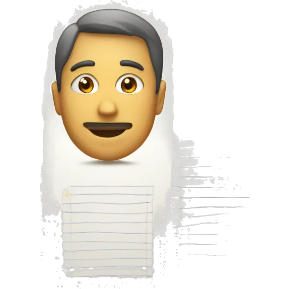 study notes on white background emoji