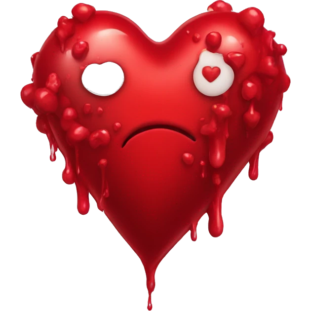 bleeding red heart emoji