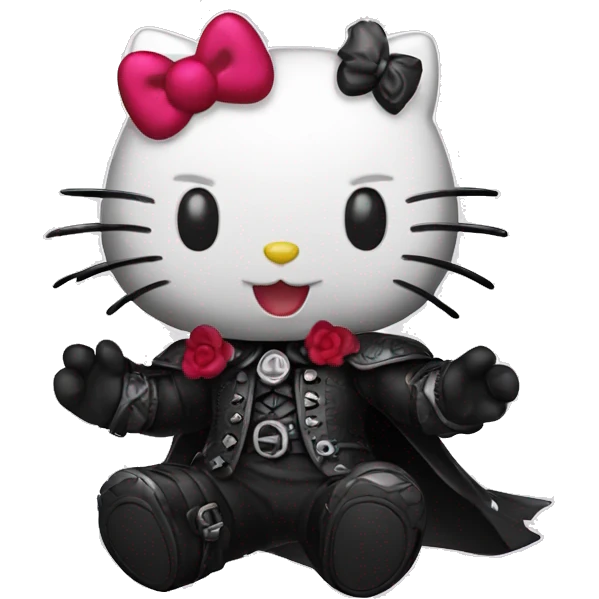 happy gothic hello-kitty emoji