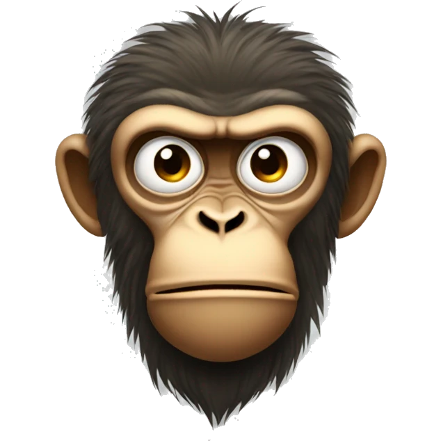 Angry monkey with side eye emoji