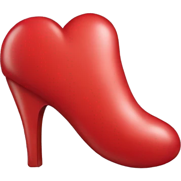 Heart with heel emoji