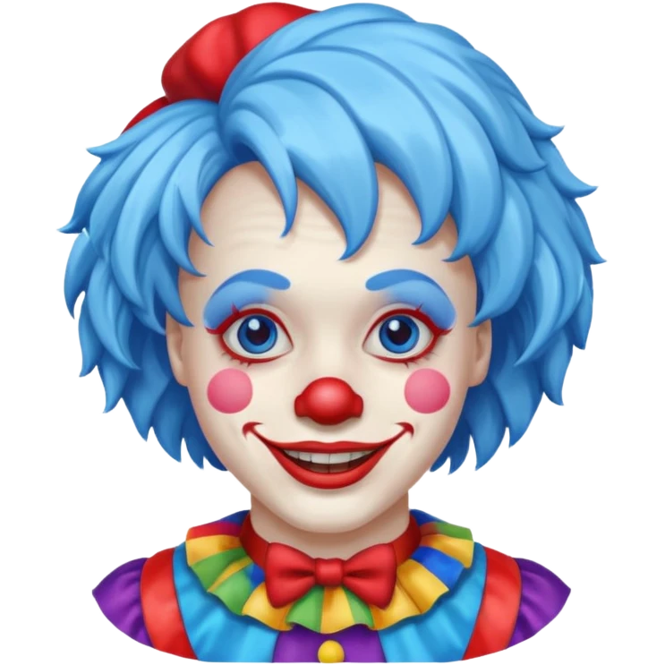 short haired clown emoji