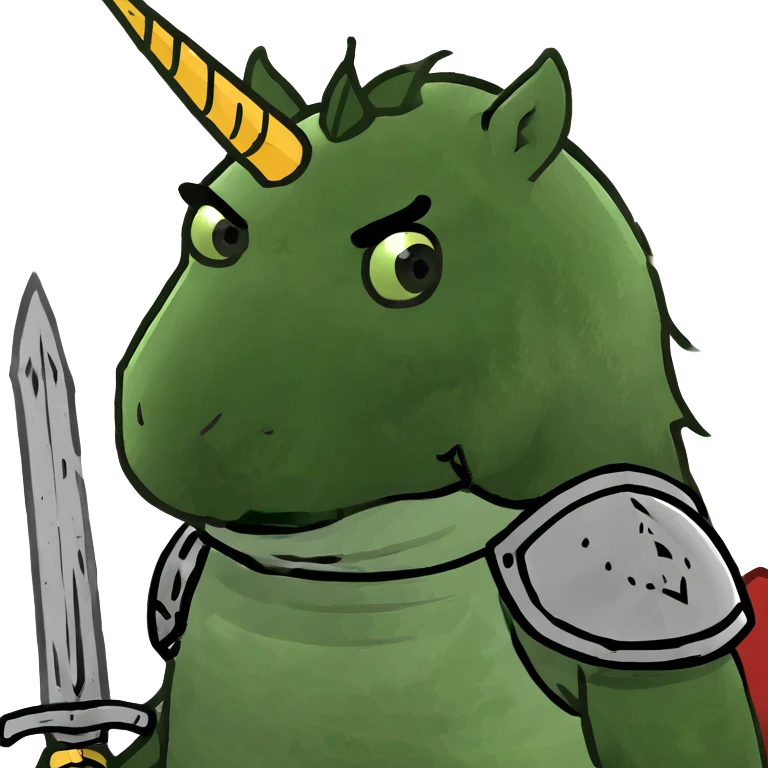 Black war unicorn  emoji