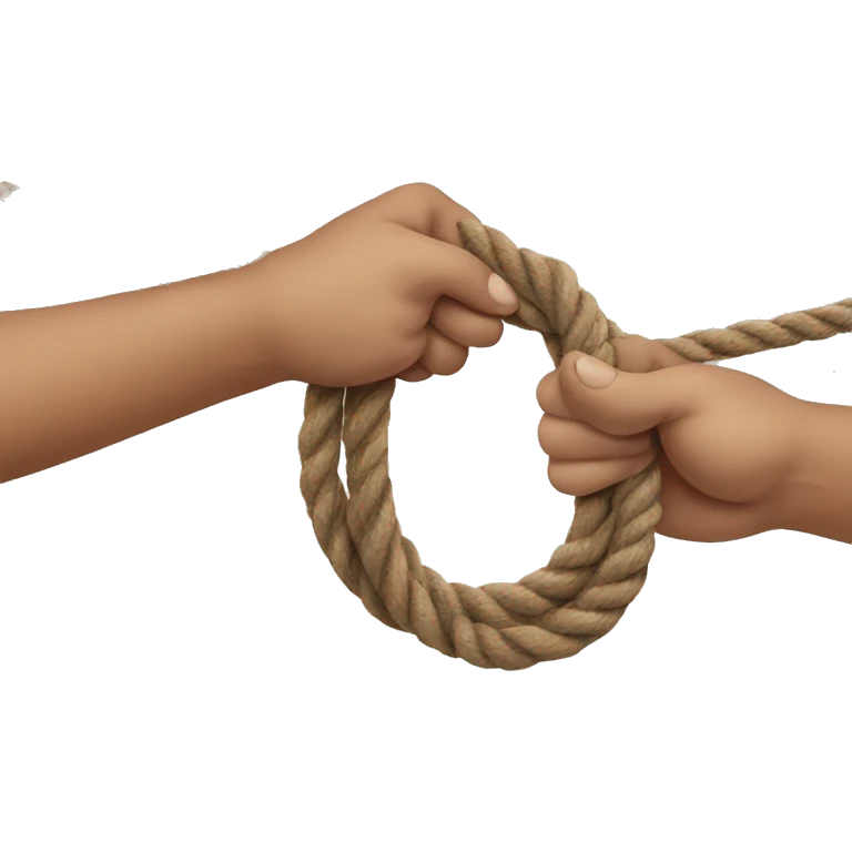 hands pulling rope emoji
