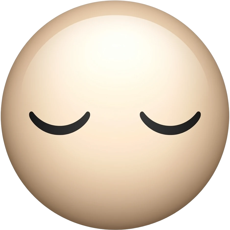 Kawaii round glossy sleepy emoji emoji