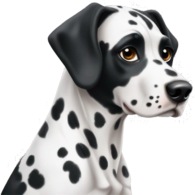 dalmatian left ear fully black  emoji