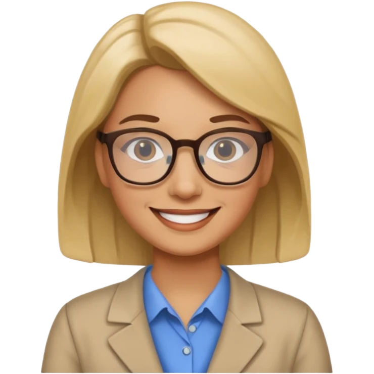 teacher with glasses emoji