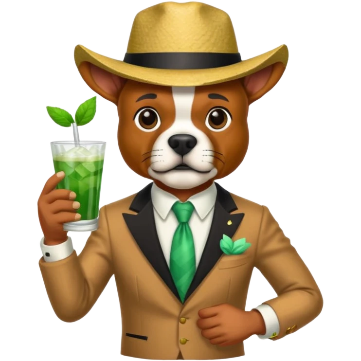Boxer in Kentucky derby outfit emoji