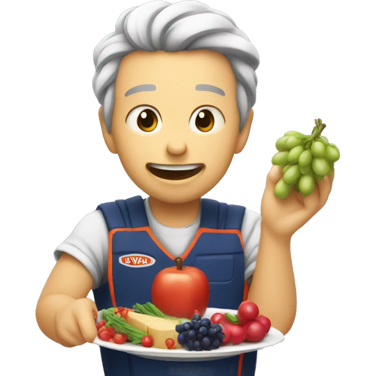 uva comiendo racimo de uva emoji