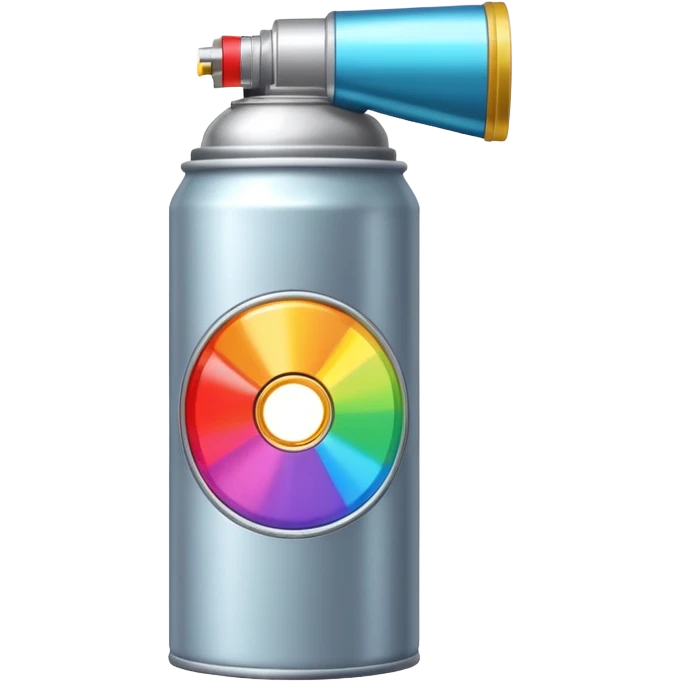 aerosol with a bright sticker   emoji
