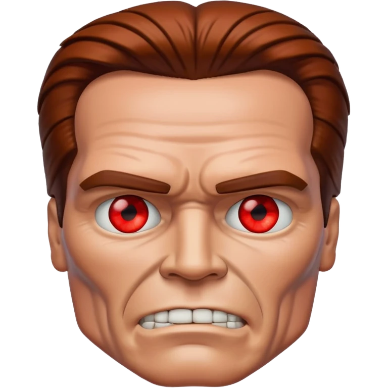 Red eyed Terminator Arnold Schwarzenegger emoji