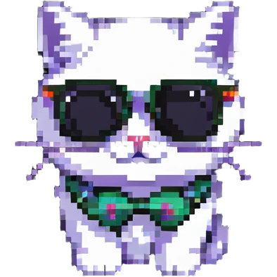 playful cat wearing sunglasses emoji