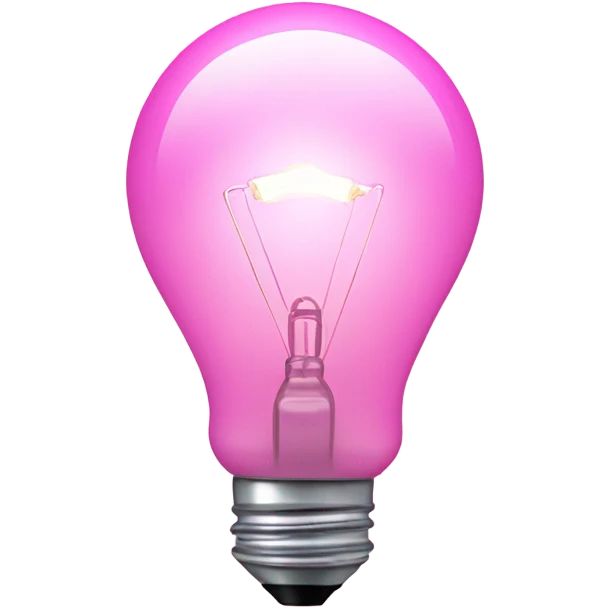 Pink lightbulb  emoji