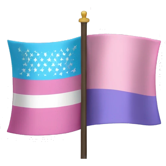 Transgender flag with a bigx emoji