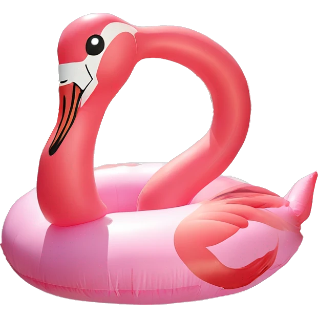 flamingo inflatable pool toy emoji