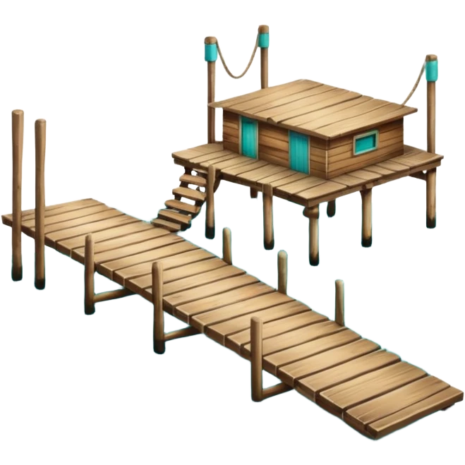 lagoon with dock emoji