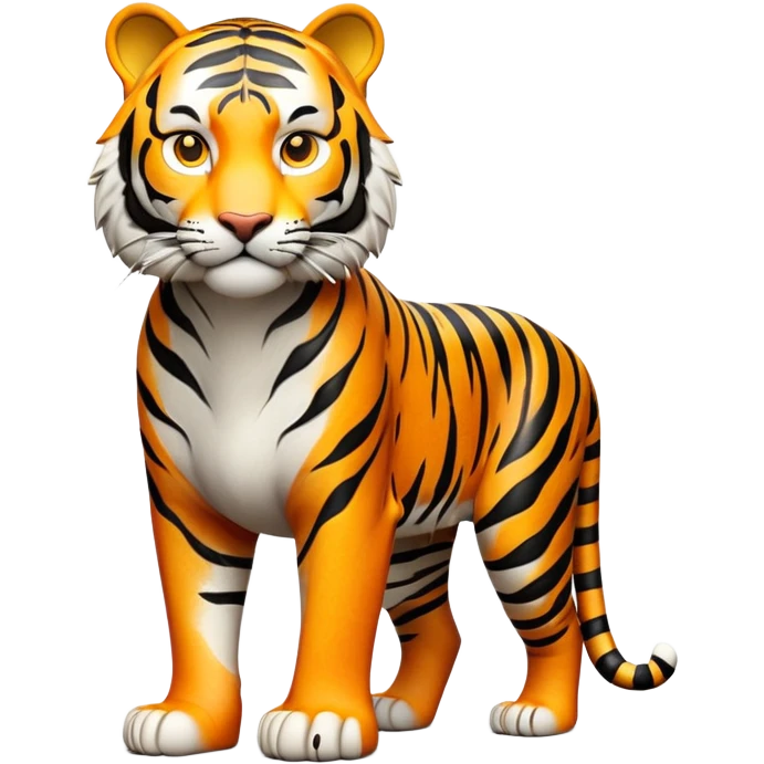 cinematic-tiger-realistic-full-body-standing-emoji,-massive-striped-frame-exuding-power-and-grace,-bold-orange-fur-with-thick-black-stripes,-head-tilted-dramatically,-piercing-yellow-eyes-focused-intensely,-simplified-yet-realistic-focused-features,-highly-detailed,-glowing-with-an-almost-sarcastic-glow emoji