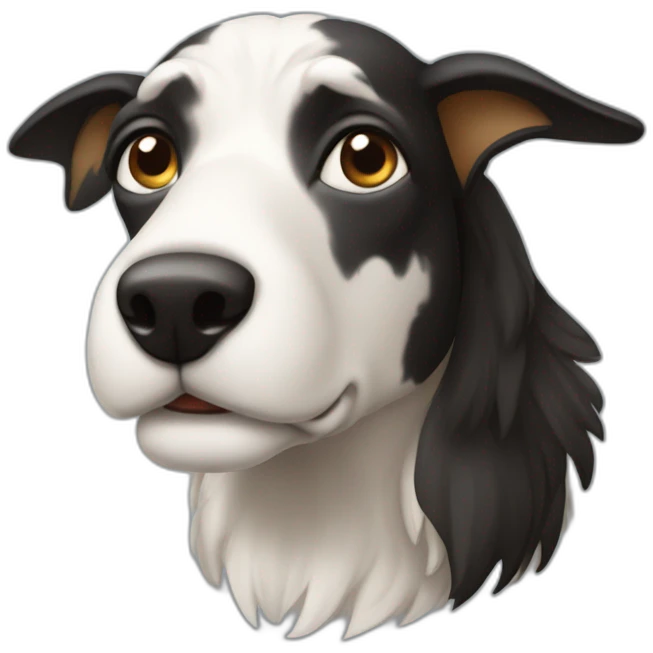 Chien sur le dos d'une chevre emoji