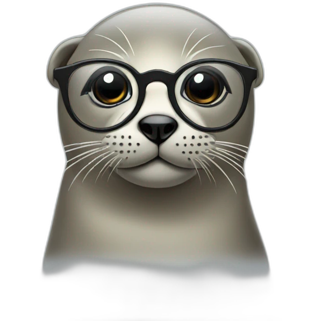 Seal with glasses emoji