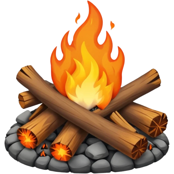 Campfire smoking many  emoji