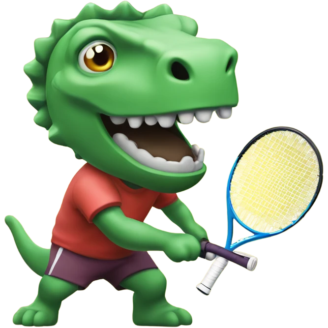 Inosauro che gioca a tennis emoji