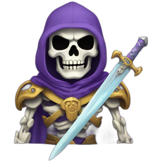 skeletor with sword emoji