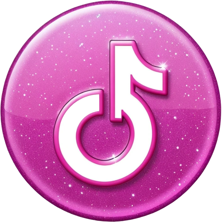 glitter pink logo TikTok emoji