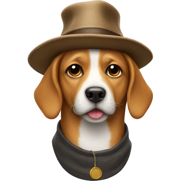 Dog in a hat emoji