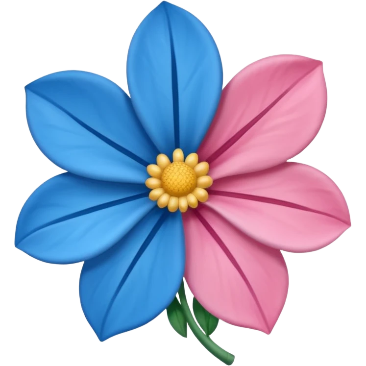 Apena faça uma Flor de uma cor azul q nem uma rosa mucha emoji