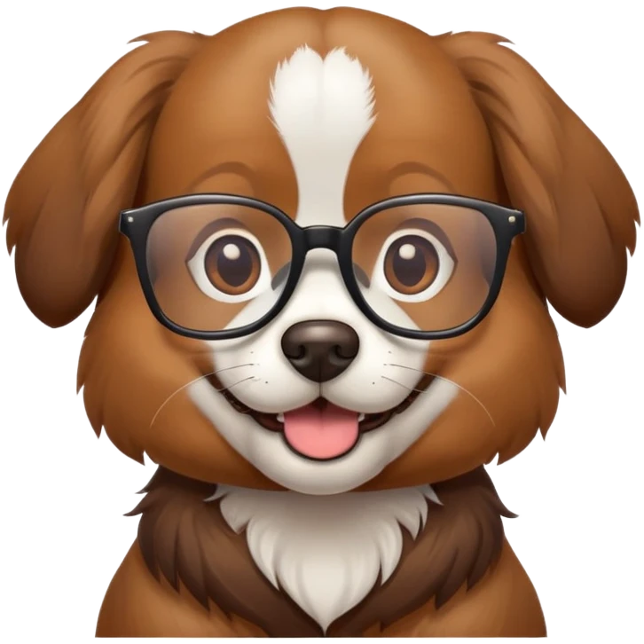 perro con gafas emoji