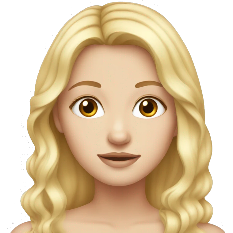 Blonde white girl with hazel eyes  emoji