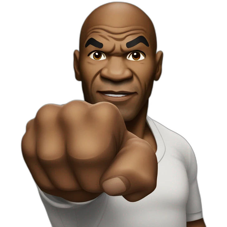 Mike Tyson pointing finger toward camera emoji