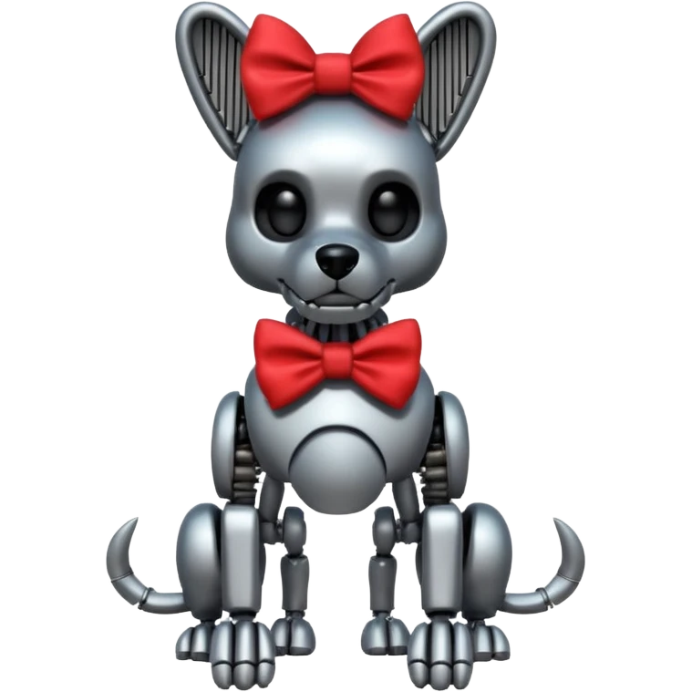 animatronic dog with red bow time like fnaf emoji