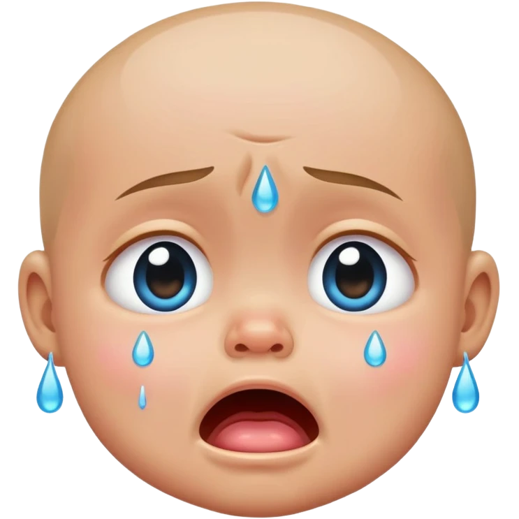 colorful crying baby emoji