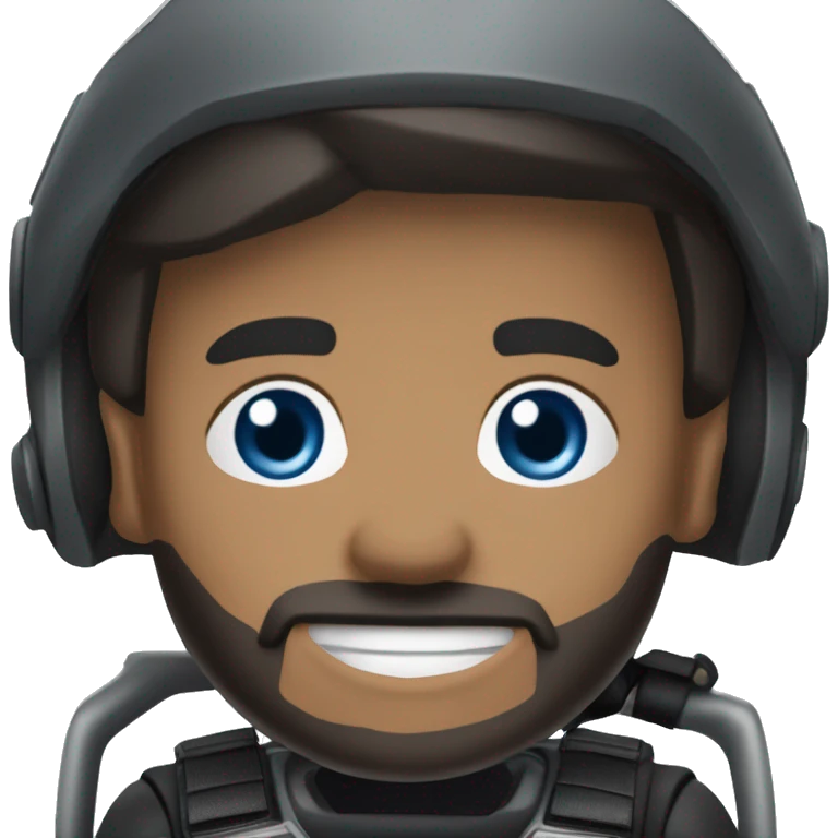male dark hair blue eyes no beard driving a bmw gs 1250 adventure black emoji