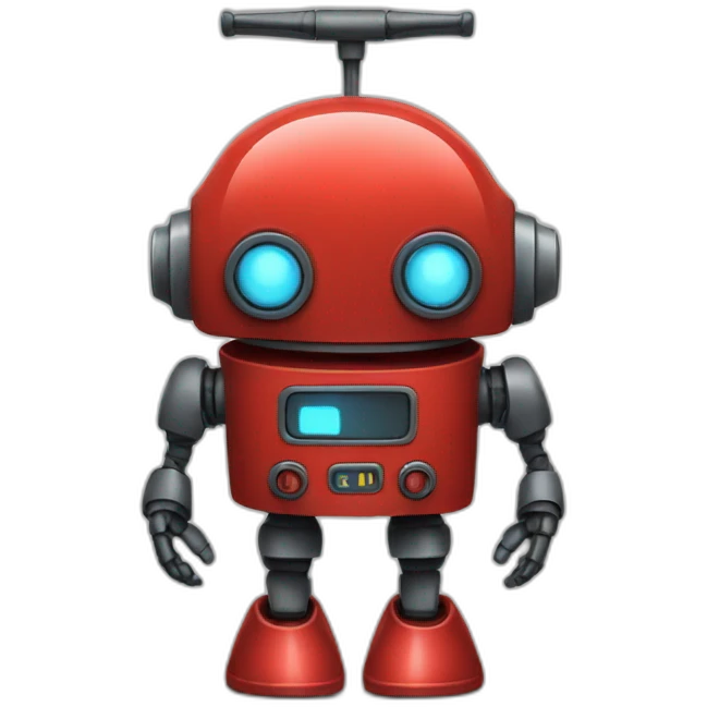 cute little red robot emoji