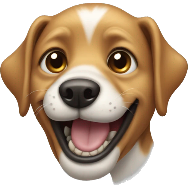 Dog with human teeth emoji
