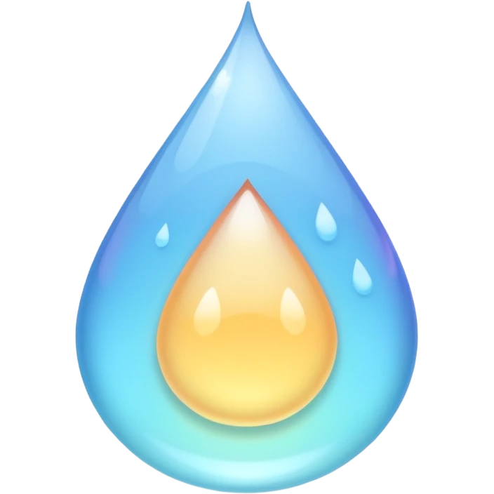 Pastel raindrop emoji