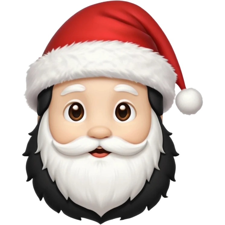 miniature black pinmcher in santa aht emoji